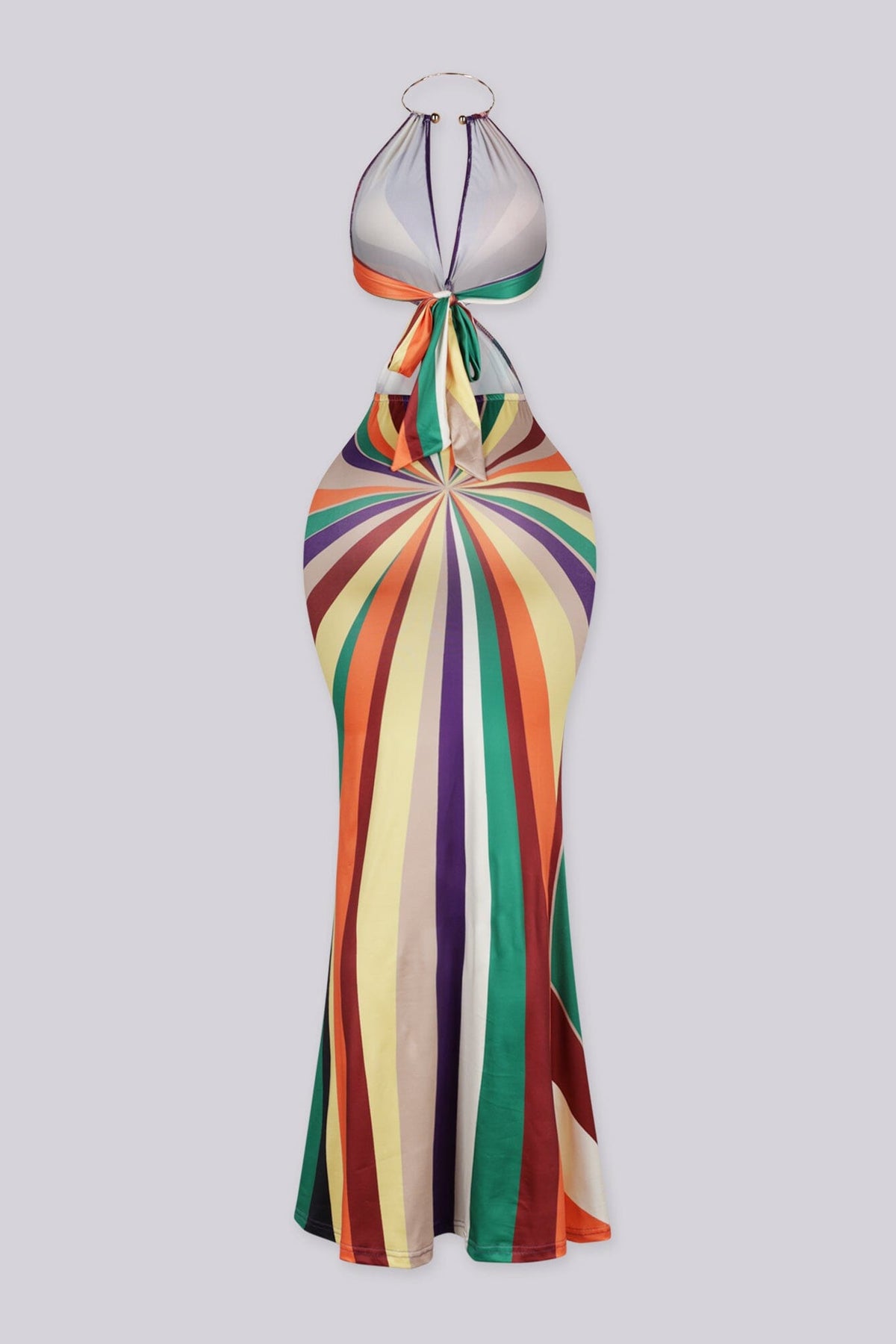 Wen Ring Halter Maxi Dress