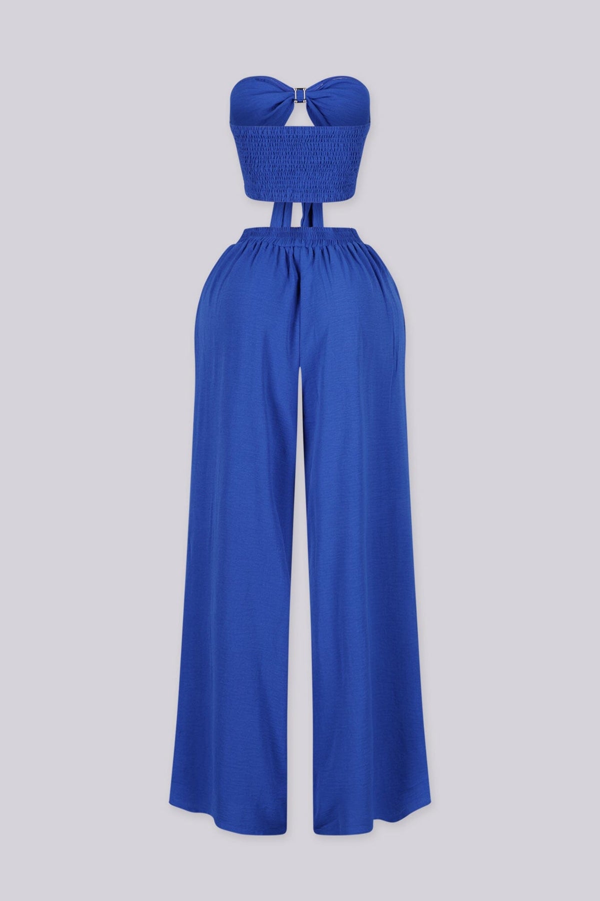 Annael Chiffon Tube Rhinestone Top & Pants SET