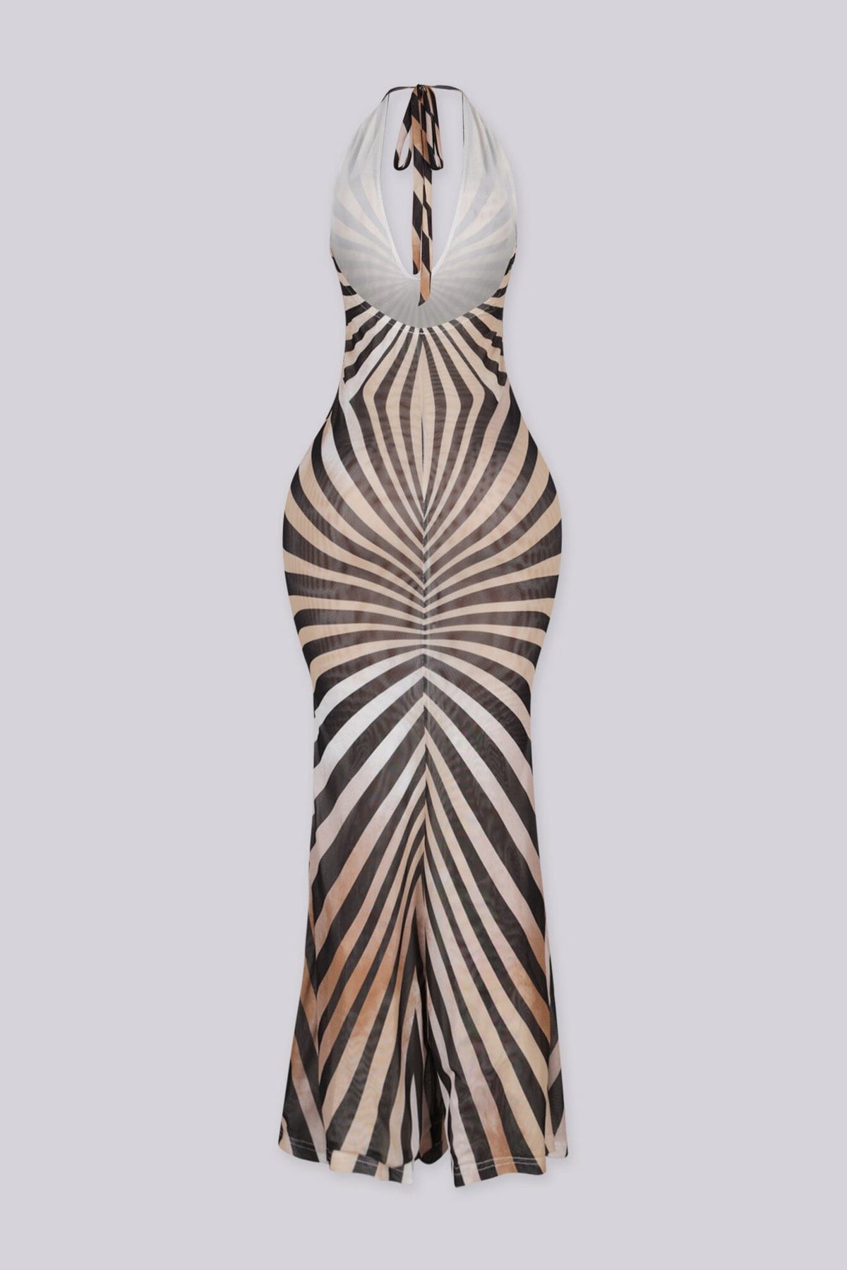 Wild Mesh Halter Maxi Dress