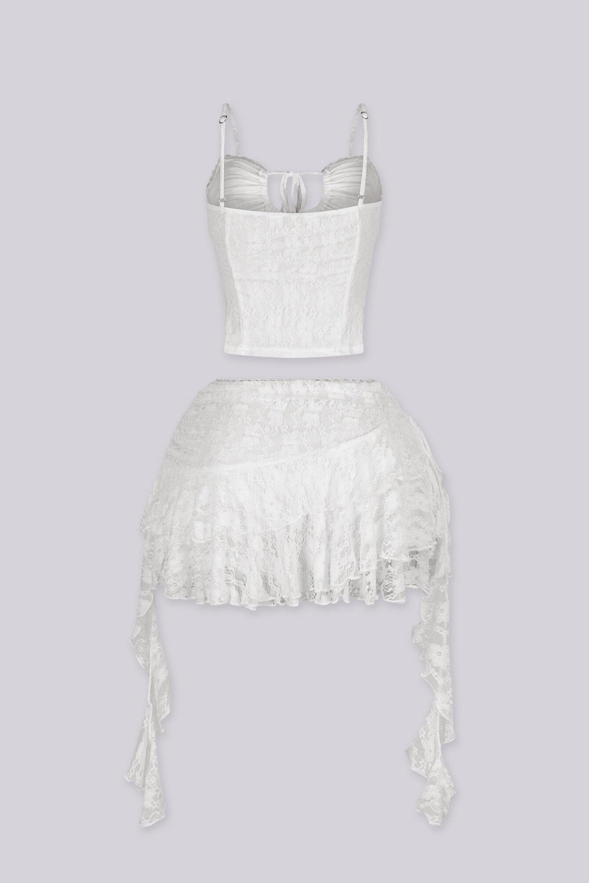Versailles Lace Cami & Ruffle Skirt SET