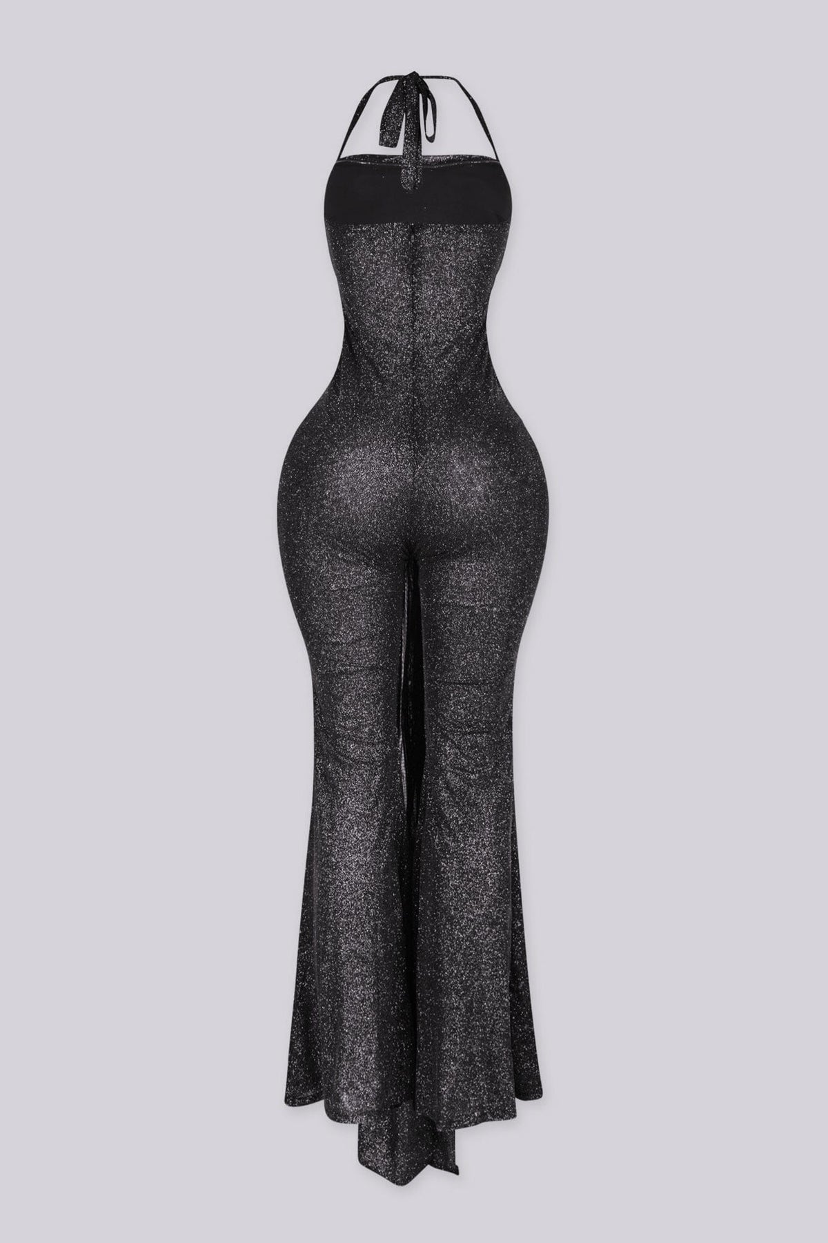 Glitterati Sheer Corset Halter Jumpsuit