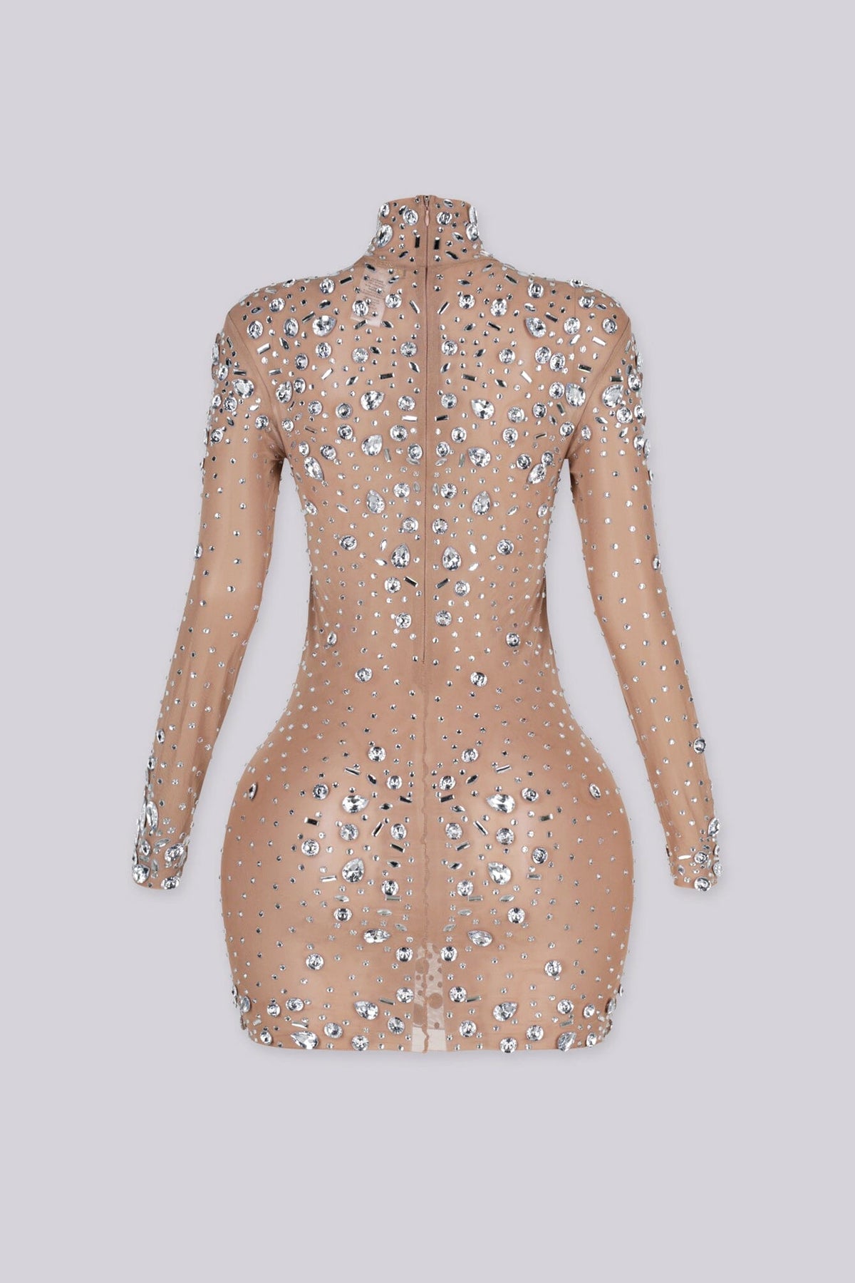 Constellation Crystal Mesh Mini Dress