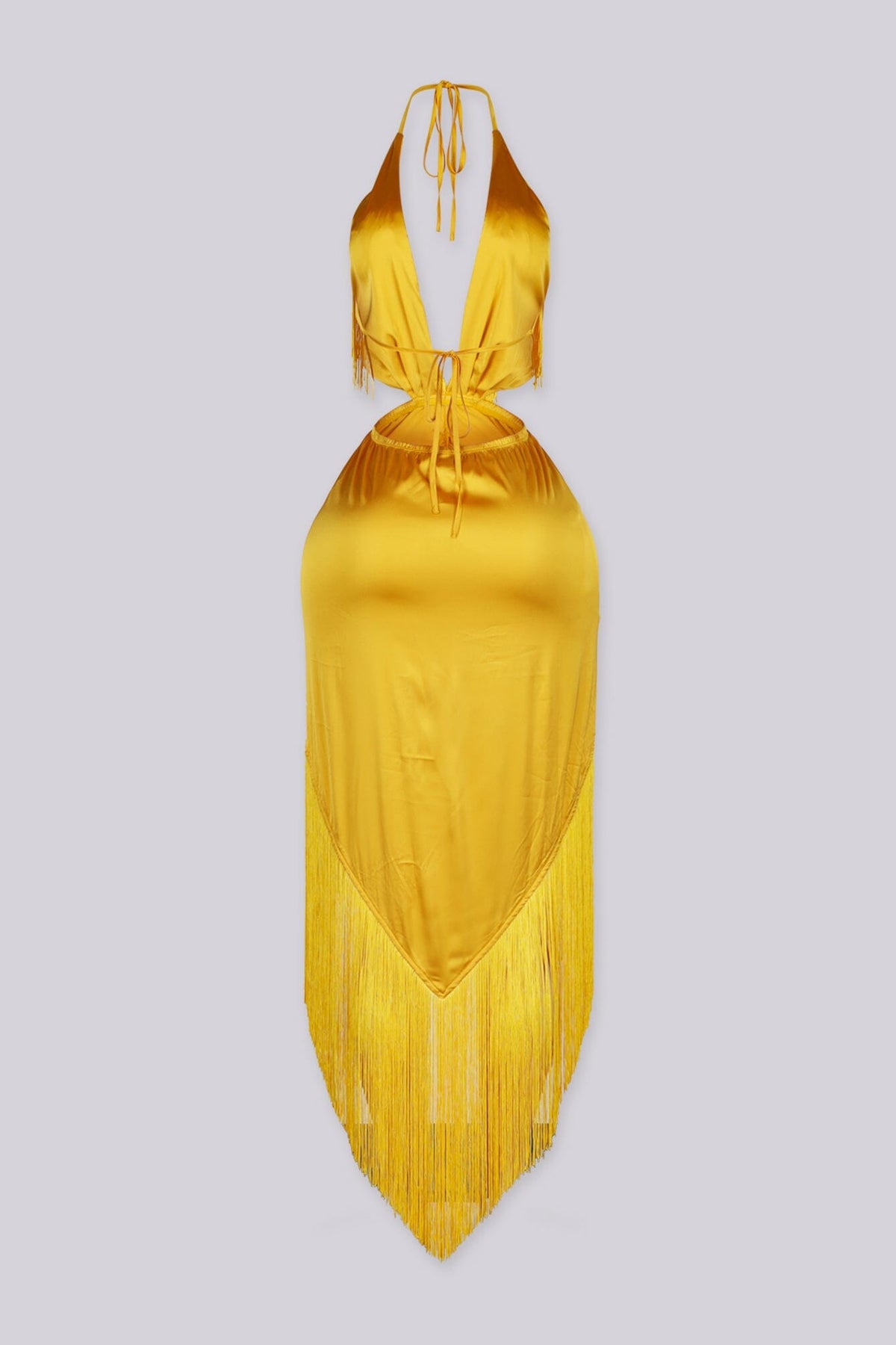 Sundance Fringe Halter Maxi Dress
