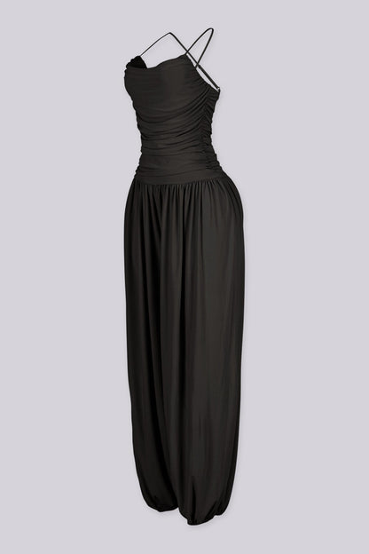 Desert Sand Ruched Jumpsuit