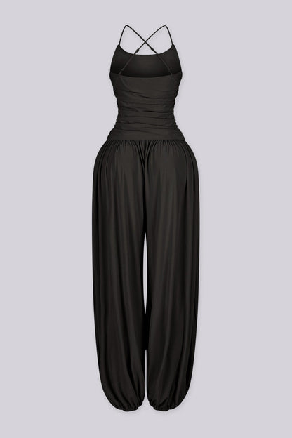 Desert Sand Ruched Jumpsuit