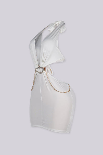 Vegas Night Halter Mini Dress