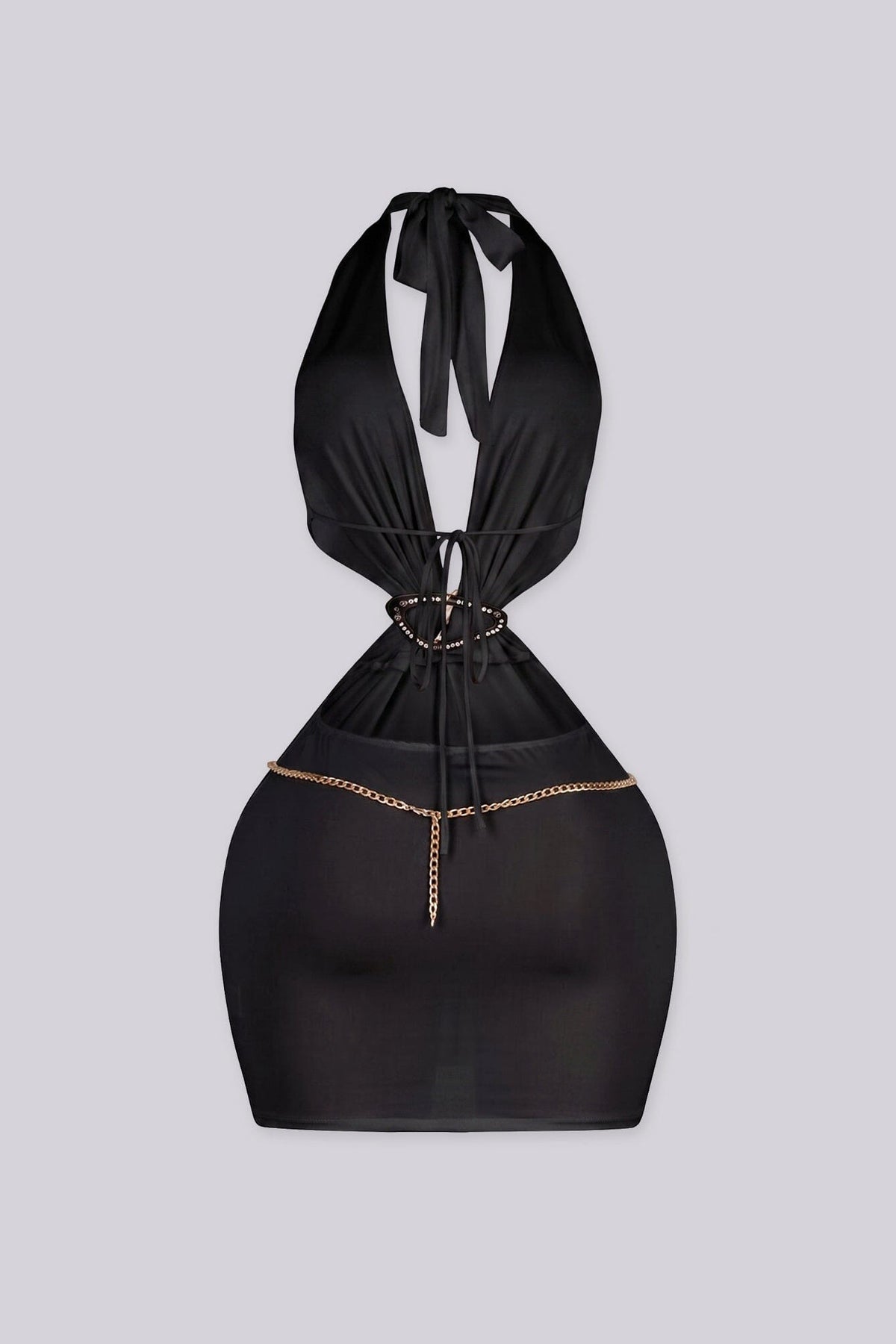 Vegas Night Halter Mini Dress