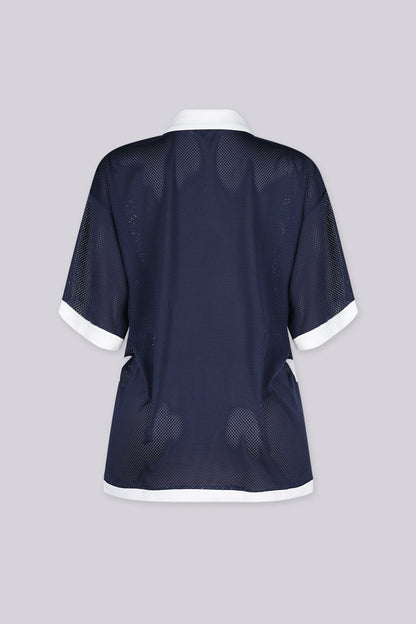 Patriot Mesh Collared Jersey Top