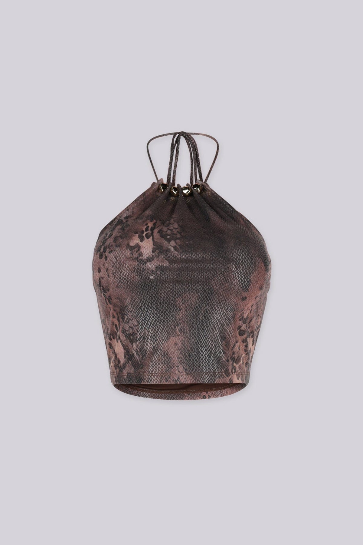 Python Gathered Halter Top