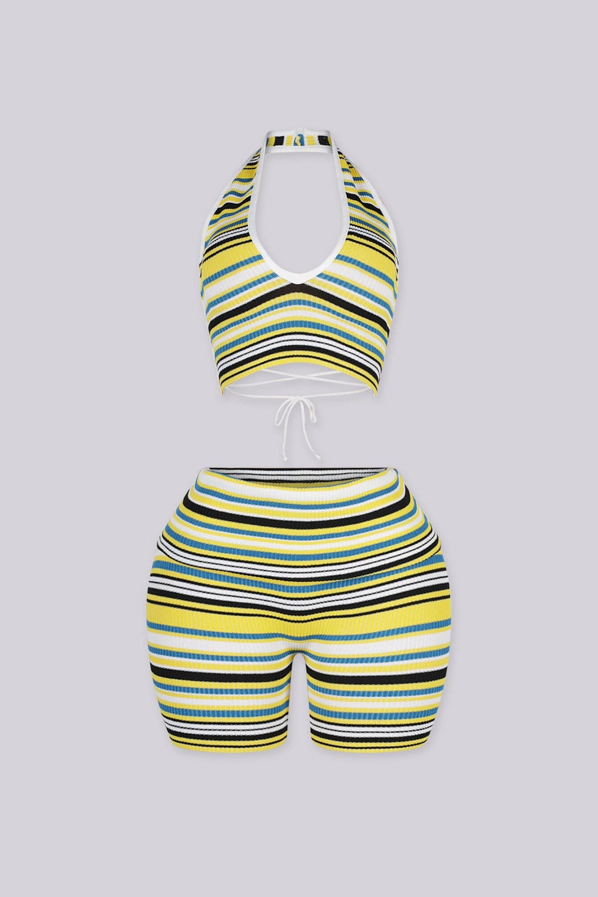 Bright Stripe Halter & Short SET