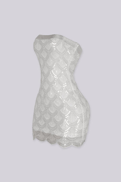 Gatsby Rhinestone Tube Mini Dress