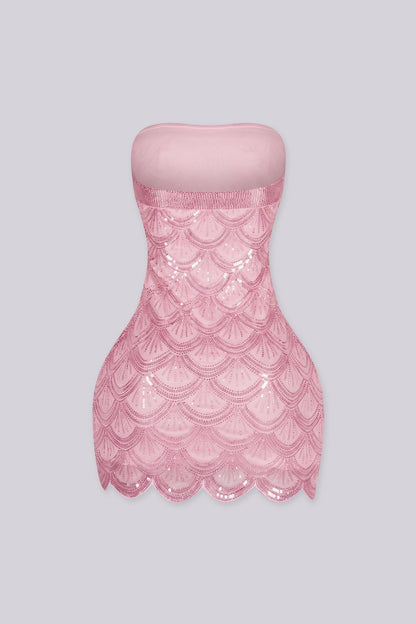Gatsby Rhinestone Tube Mini Dress