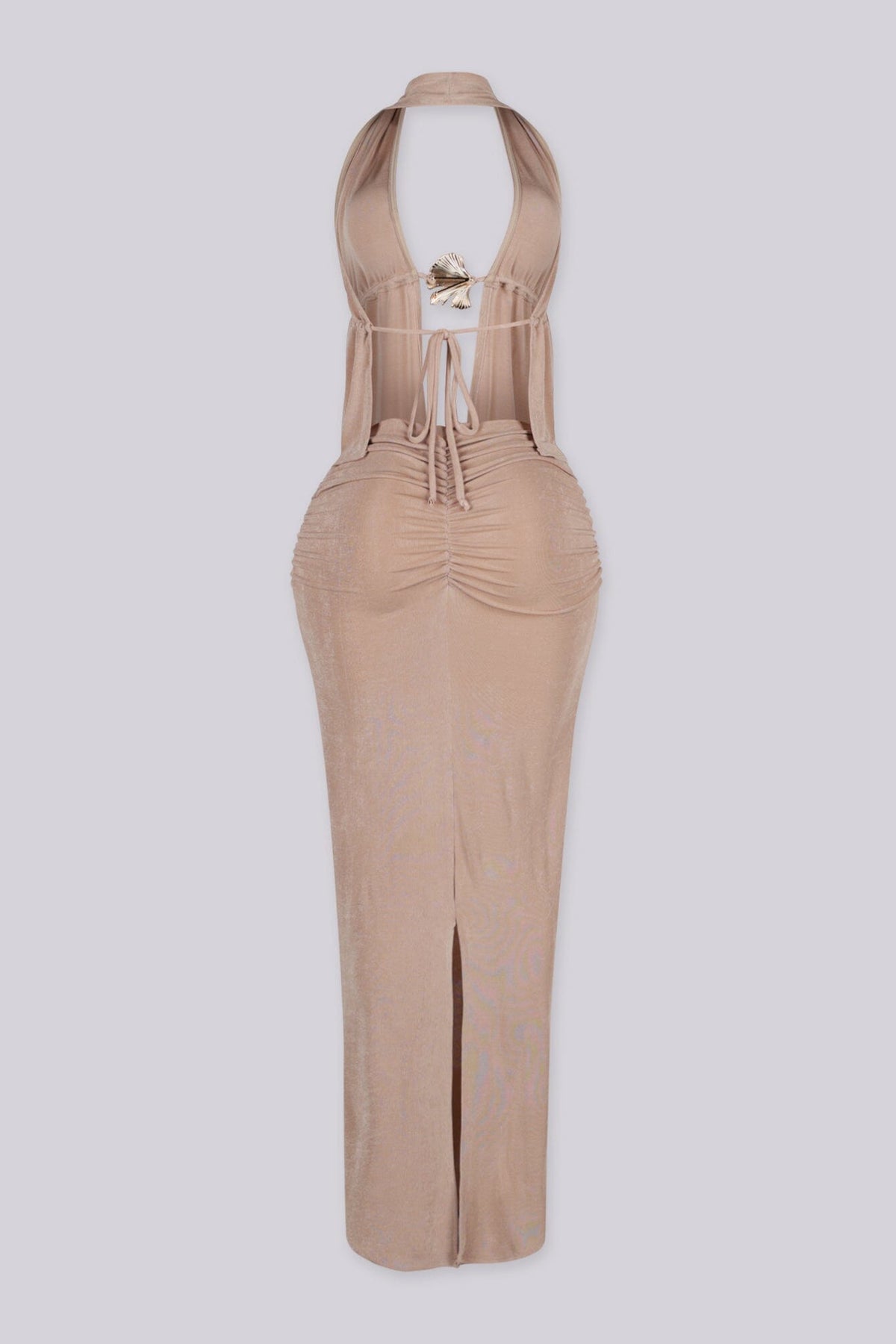 Golden Shell Halter Top & Maxi Skirt SET
