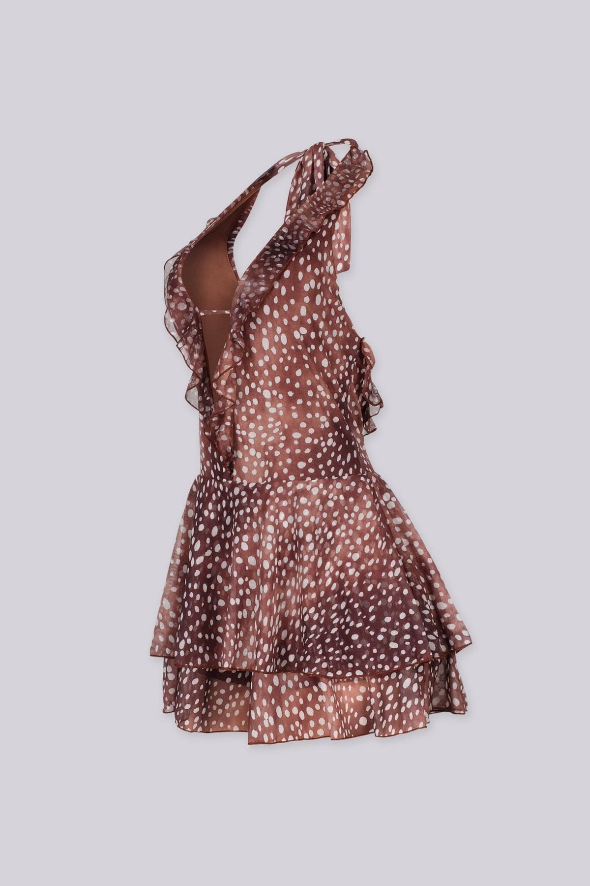Dotted Halter Mini Dress