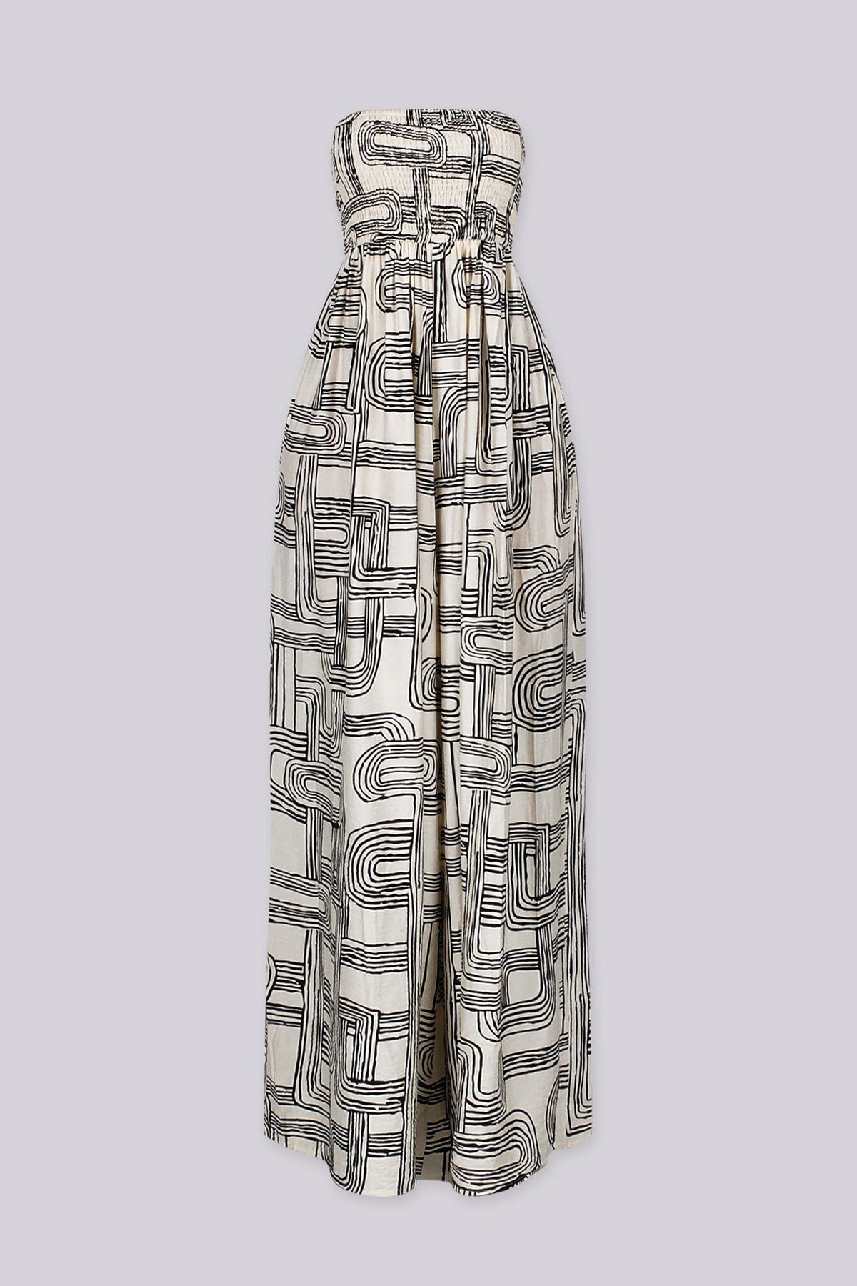Retro Maze Tube Top Jumpsuit