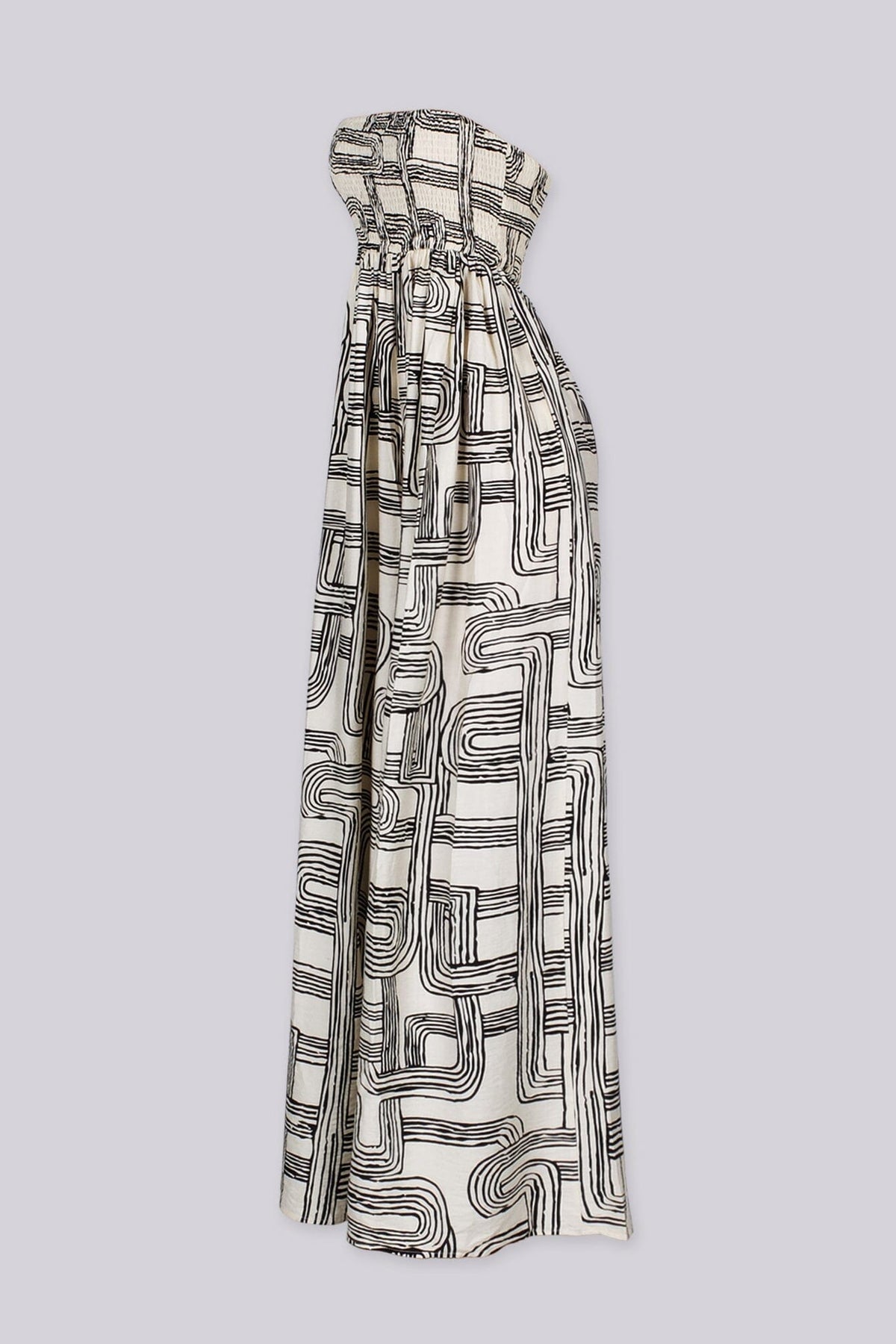 Retro Maze Tube Top Jumpsuit