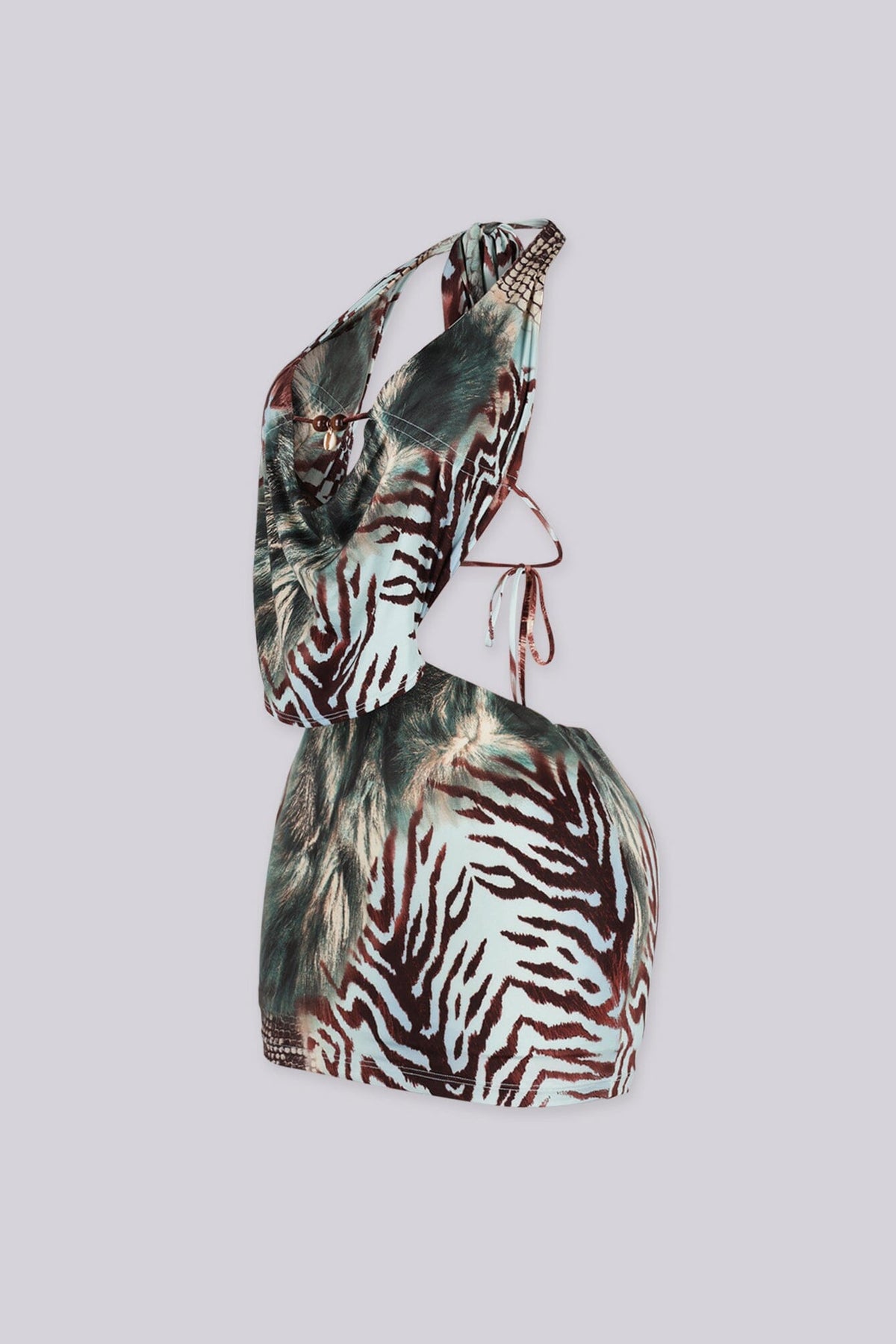 Tropical Hit Halter Mini Dress