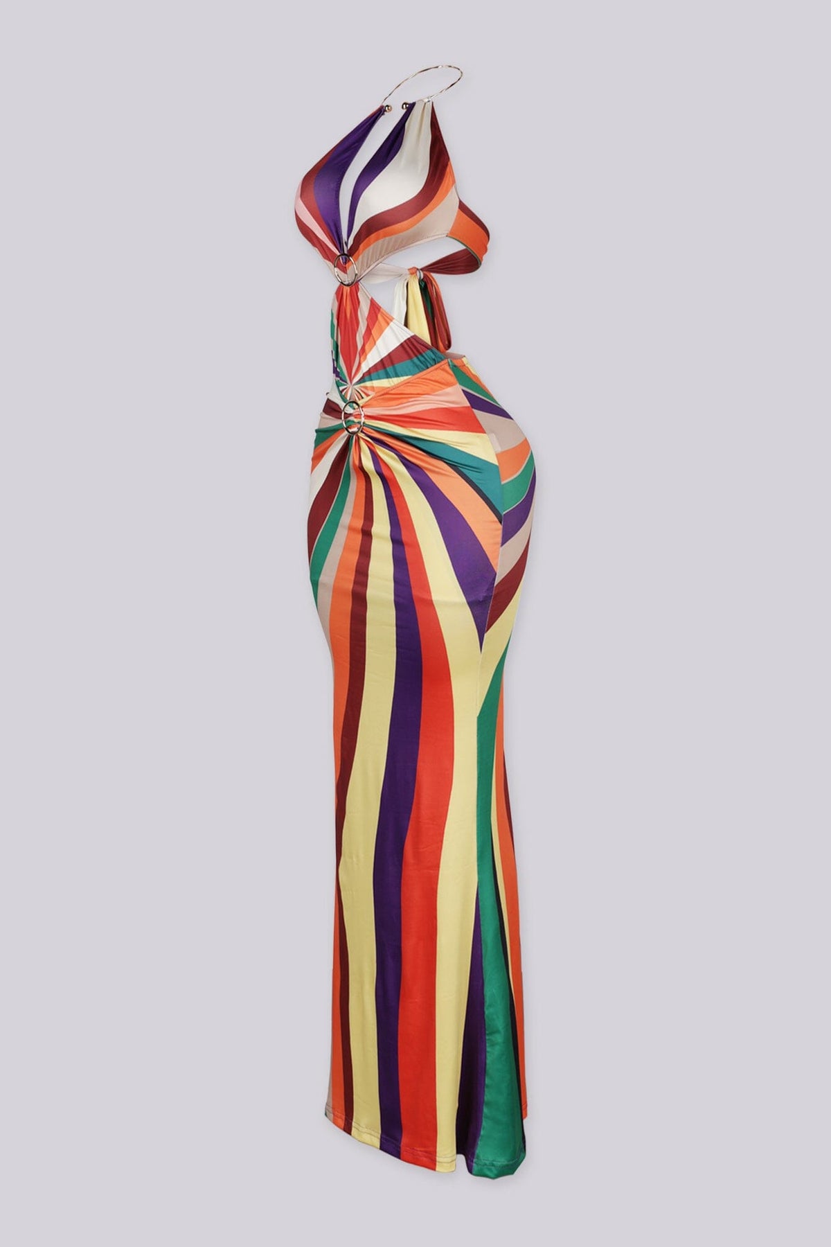 Wen Ring Halter Maxi Dress