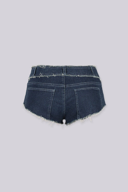 Festival Biker Denim Shorts
