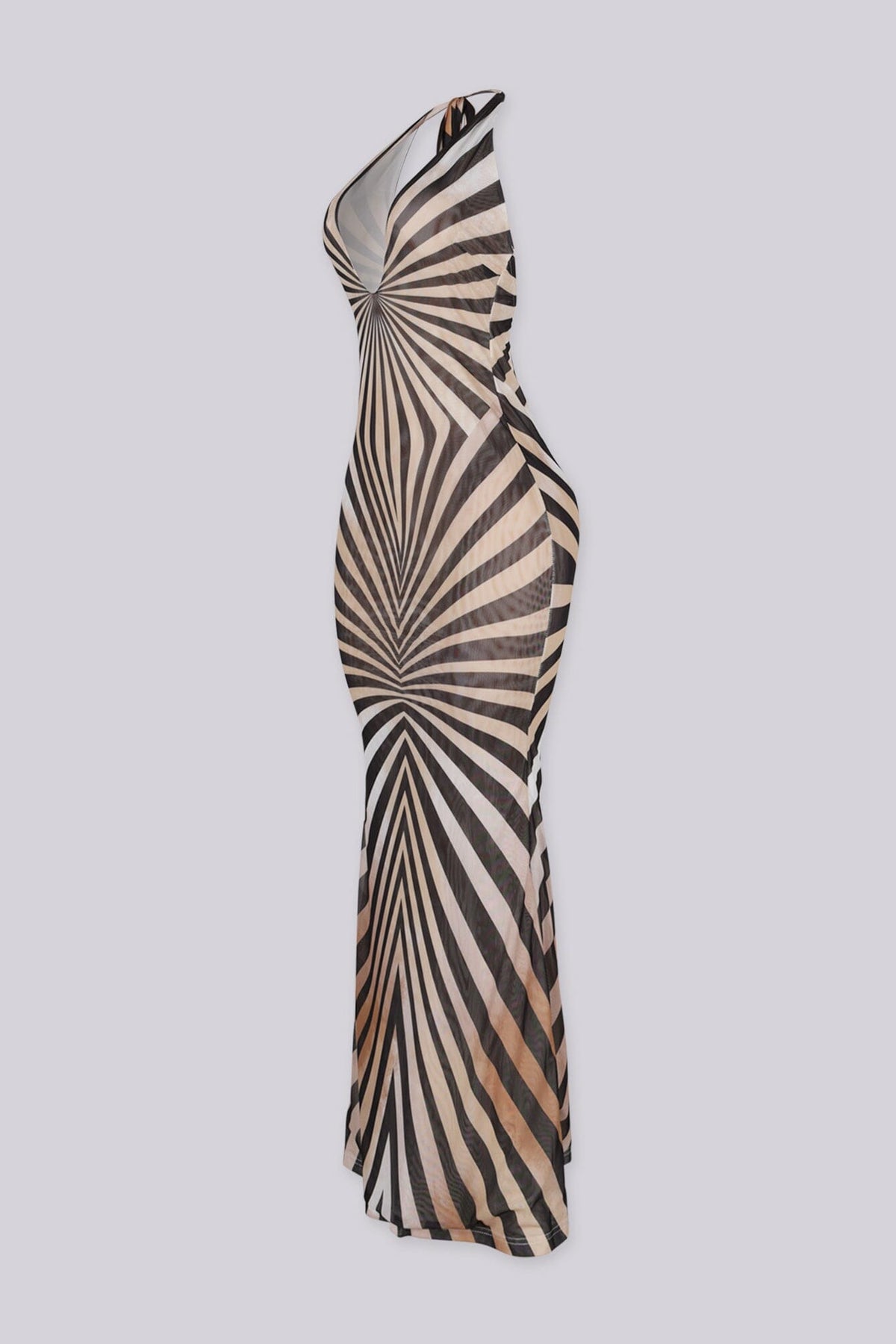Wild Mesh Halter Maxi Dress