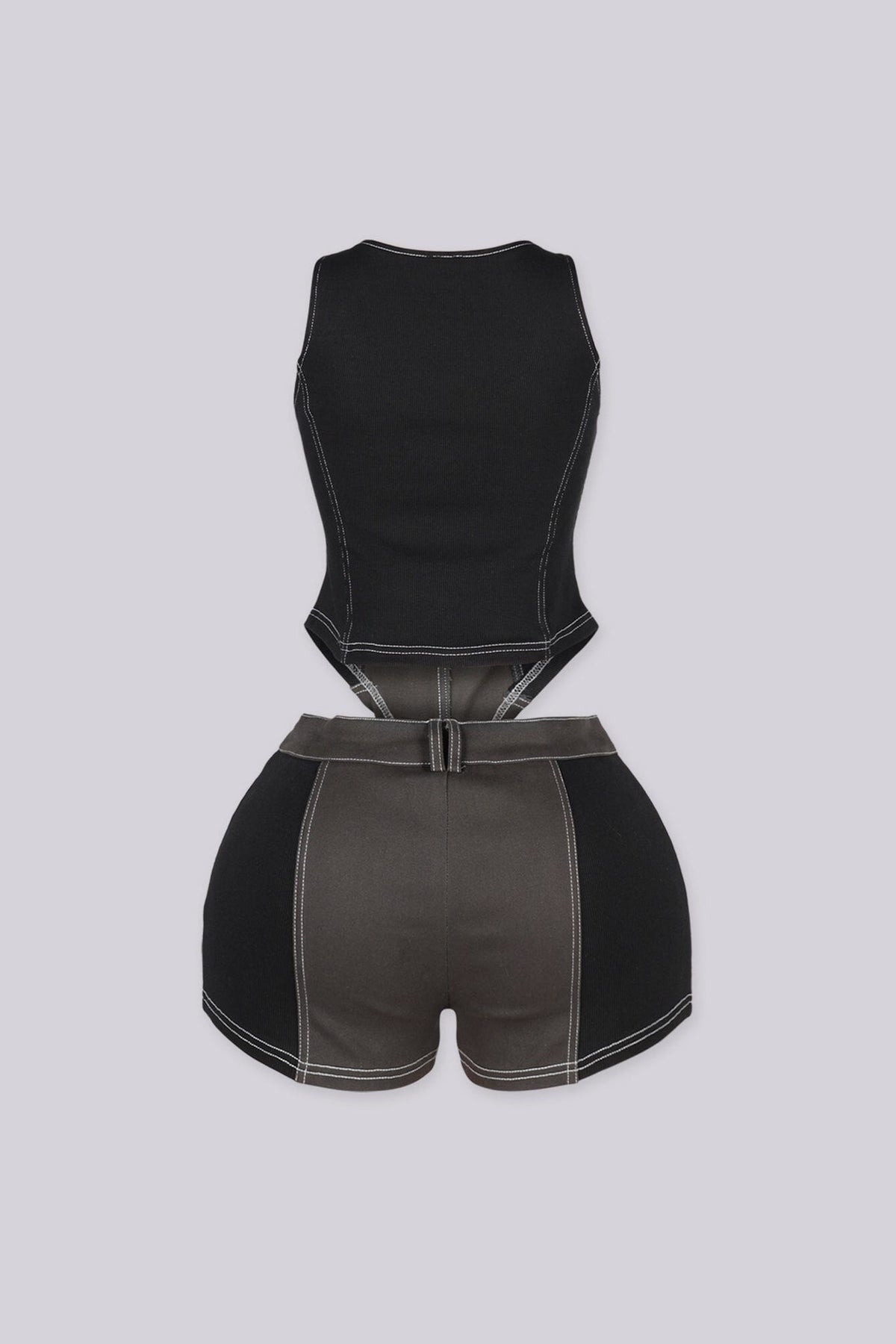 Utility Denim Tank Shorts SET
