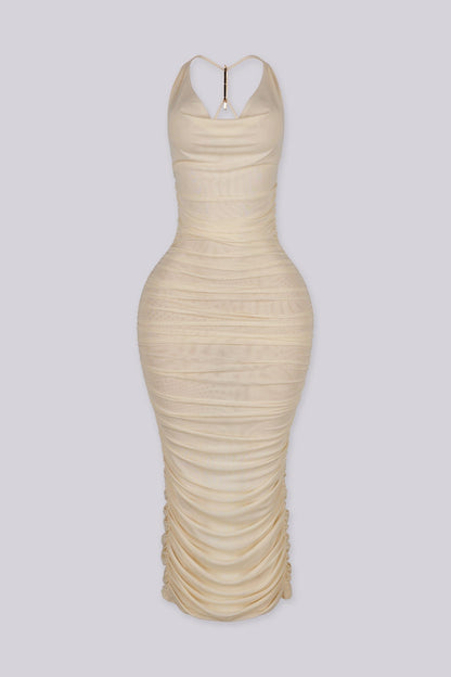 The Audra Drape Midi Dress