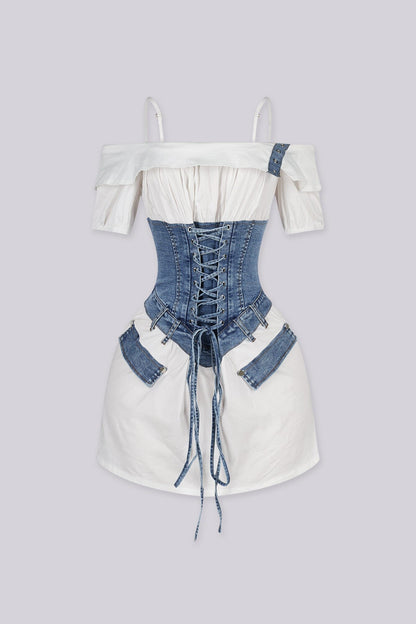 Daisha Poplin Corset Mini Dress