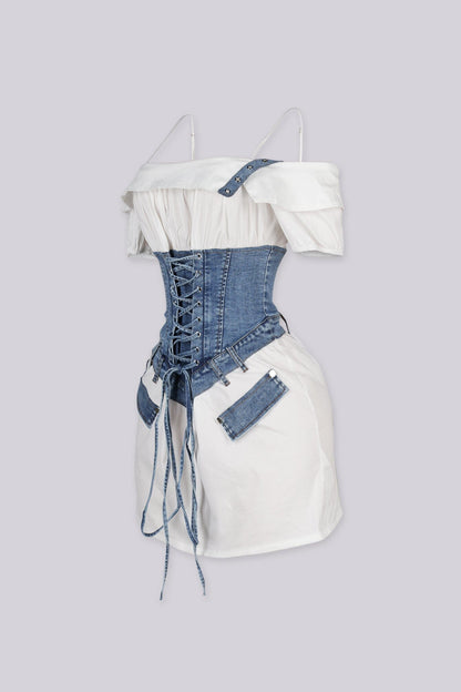 Daisha Poplin Corset Mini Dress