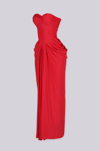 Hollywood Draped Midi Dress