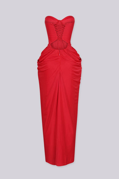 Hollywood Draped Midi Dress