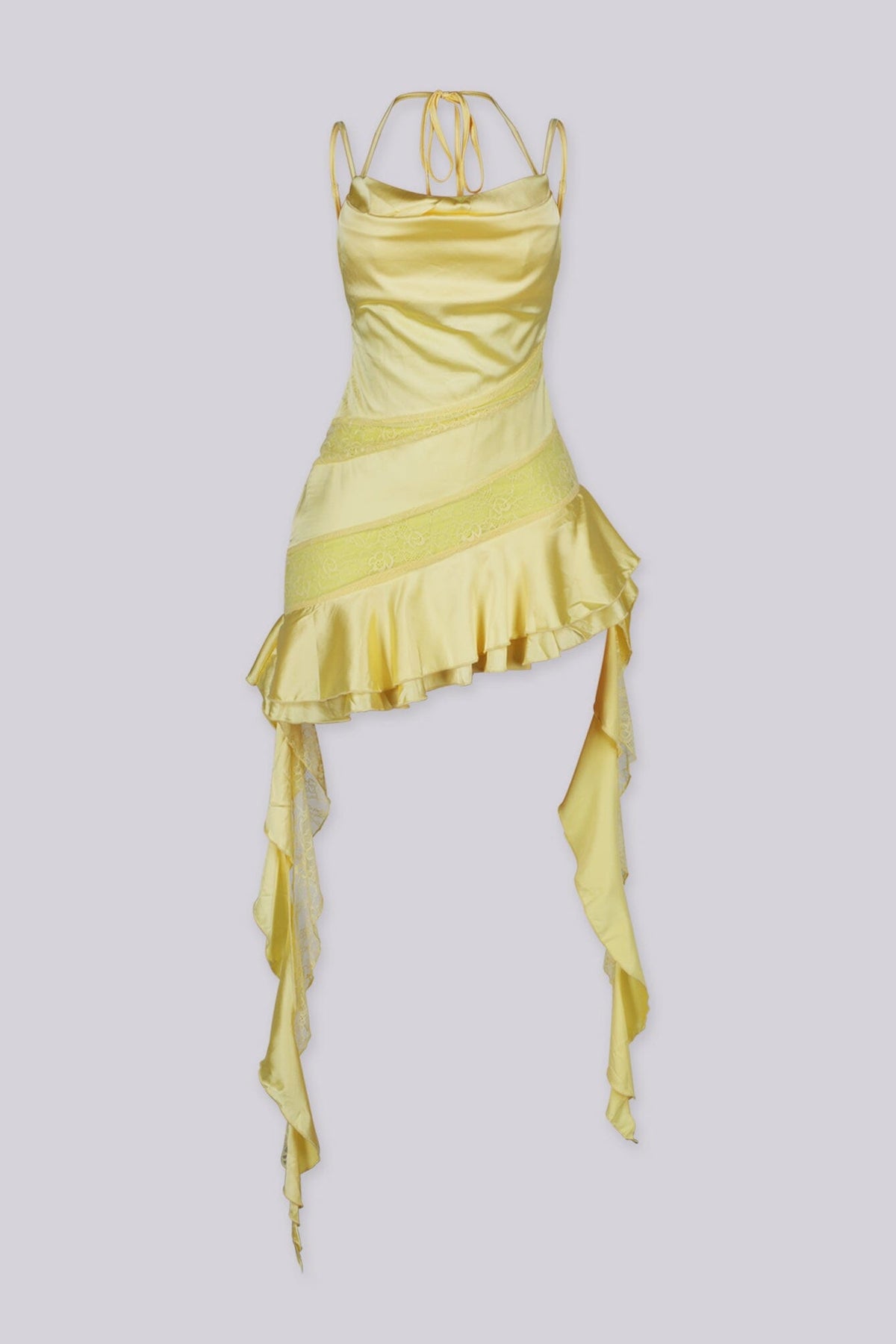 Renee Satin Cowl Neck Mini Dress