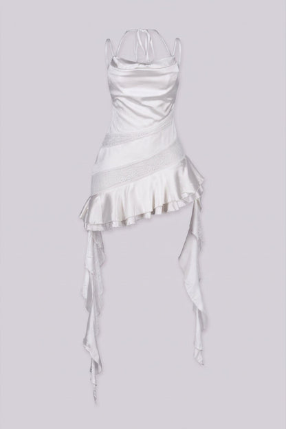 Renee Satin Cowl Neck Mini Dress