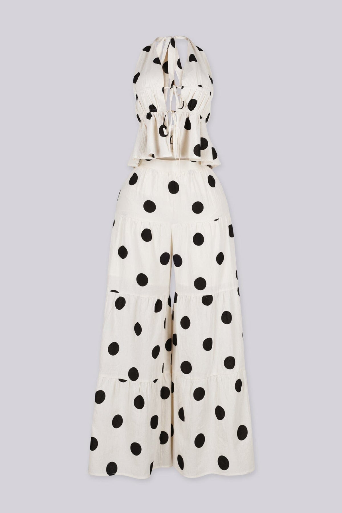 Evonne Polka Dot Top & Pants SET