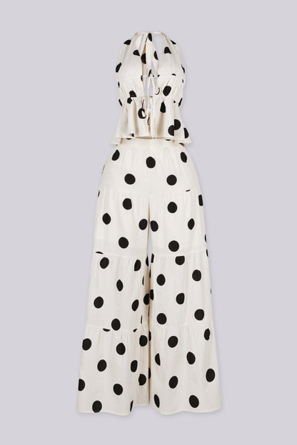 Evonne Polka Dot Top & Pants SET