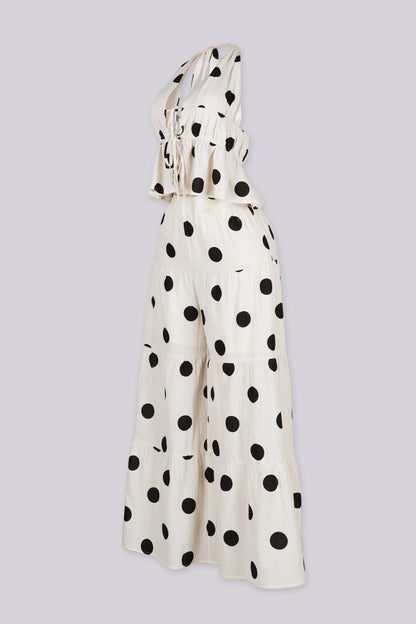 Evonne Polka Dot Top & Pants SET