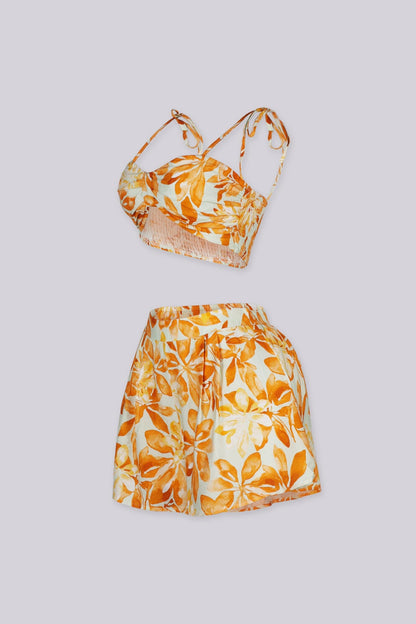 Fiona Tropical Bra top & Shorts SET
