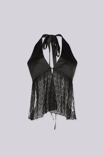 Xamira Halter Lace Top