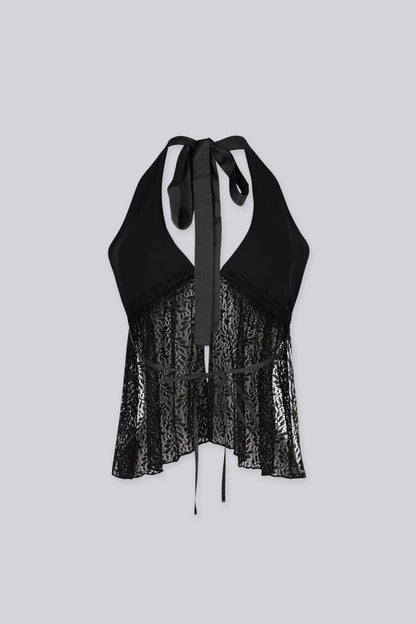 Xamira Halter Lace Top