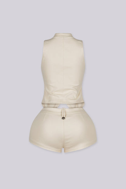 Yamika Military Chic Vest & Shorts SET