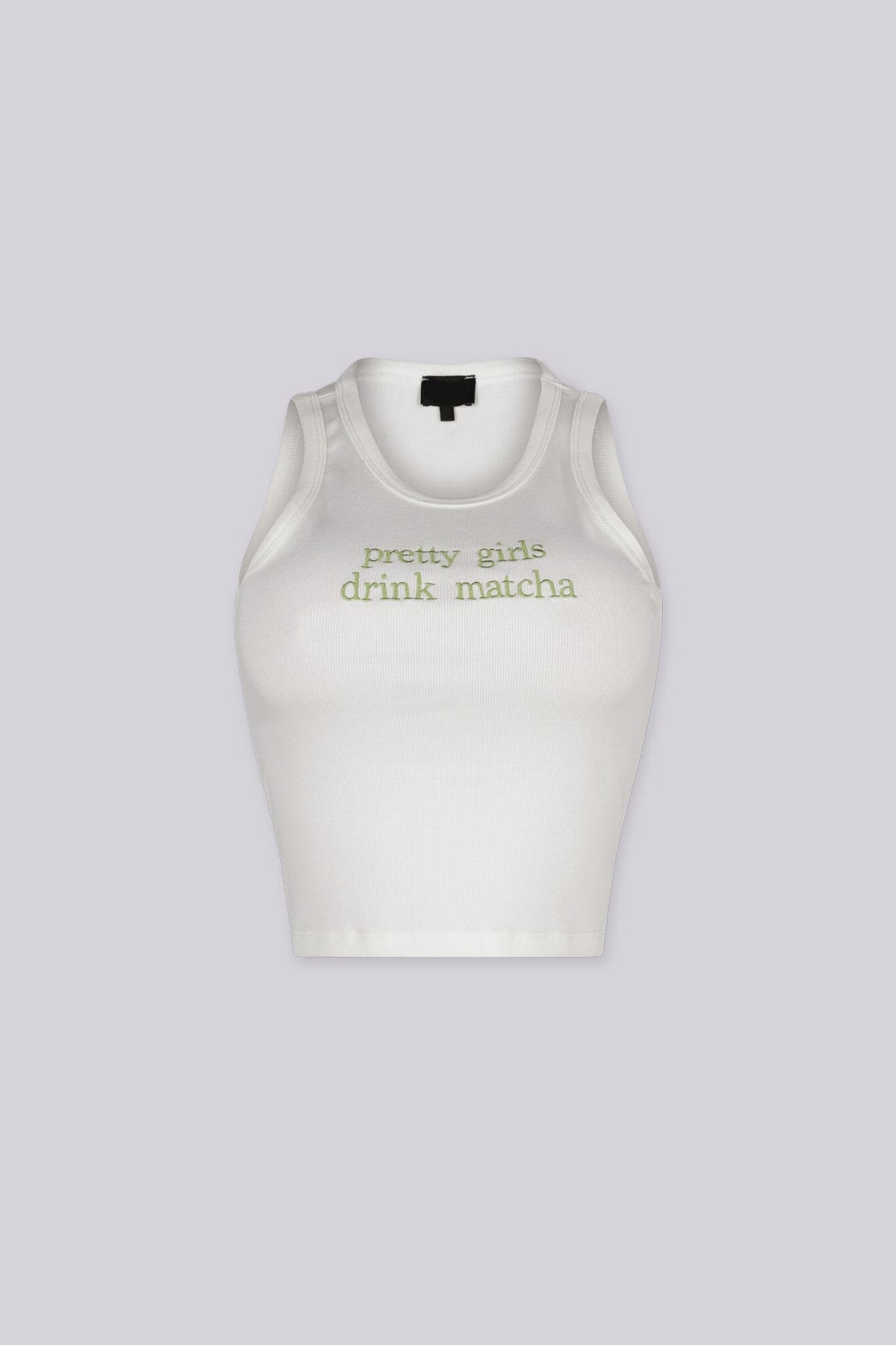 Pretty Girls Drink Matcha Ribbed Tank Top