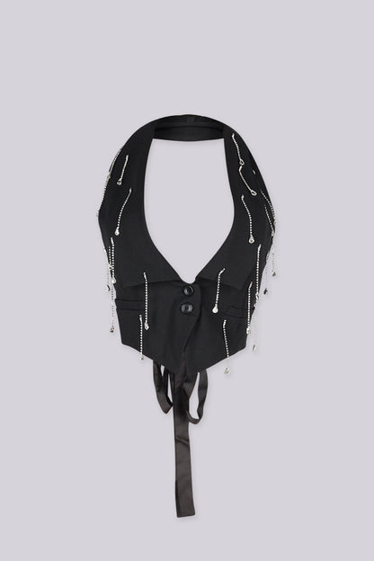 Crystal Rain Halter Vest Top