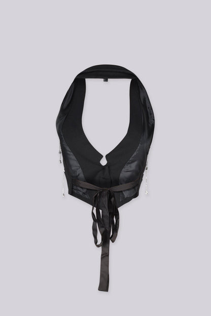 Crystal Rain Halter Vest Top