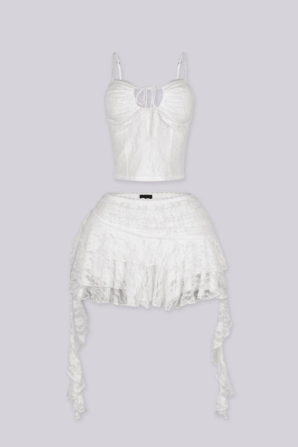 Versailles Lace Cami & Ruffle Skirt SET