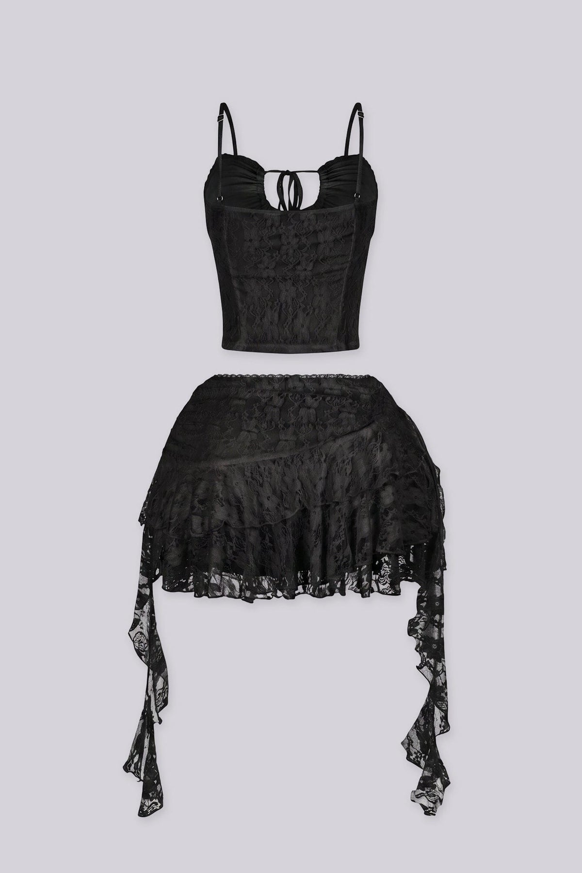 Versailles Lace Cami & Ruffle Skirt SET