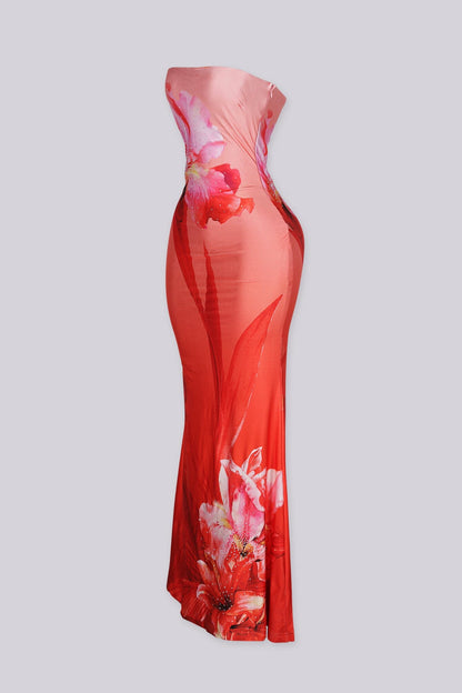 Valencia Floral Rhinestone Maxi Dress