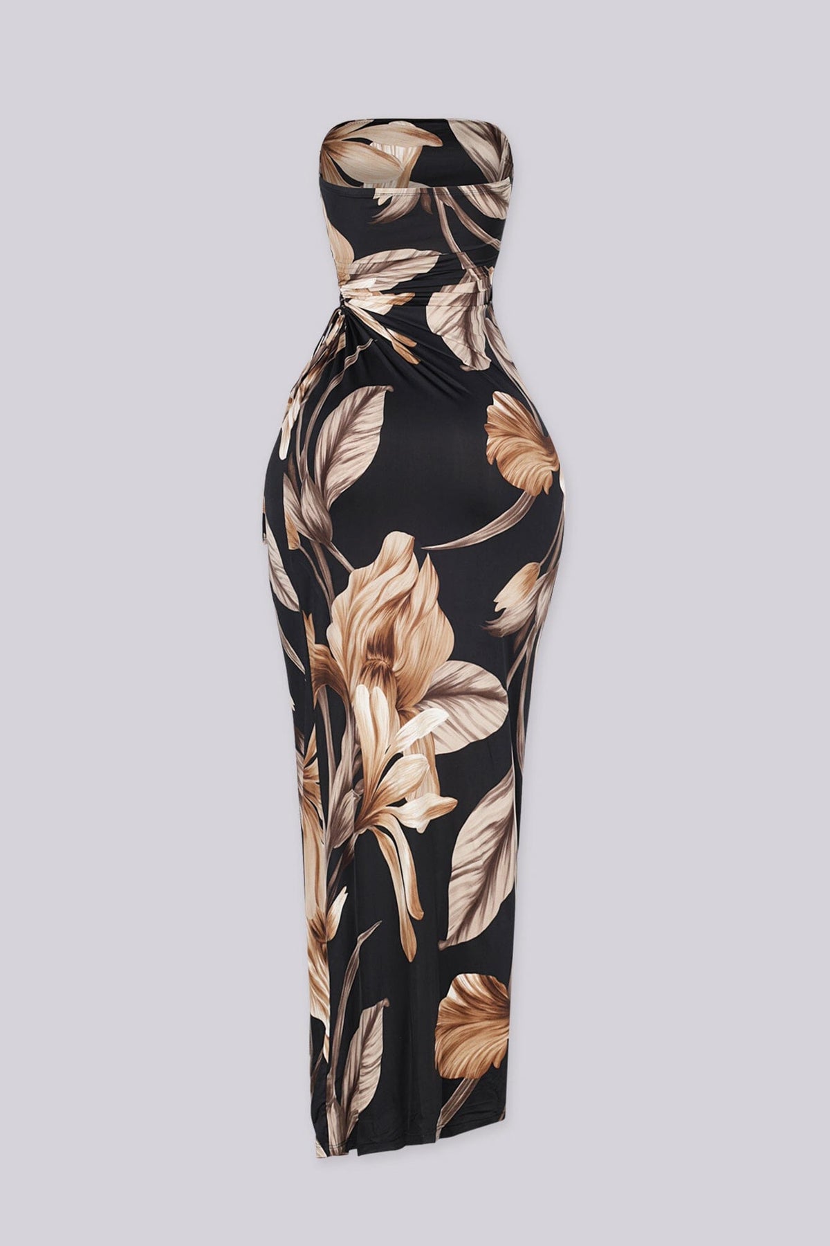 Bali Leaf Bandeau Maxi Dress