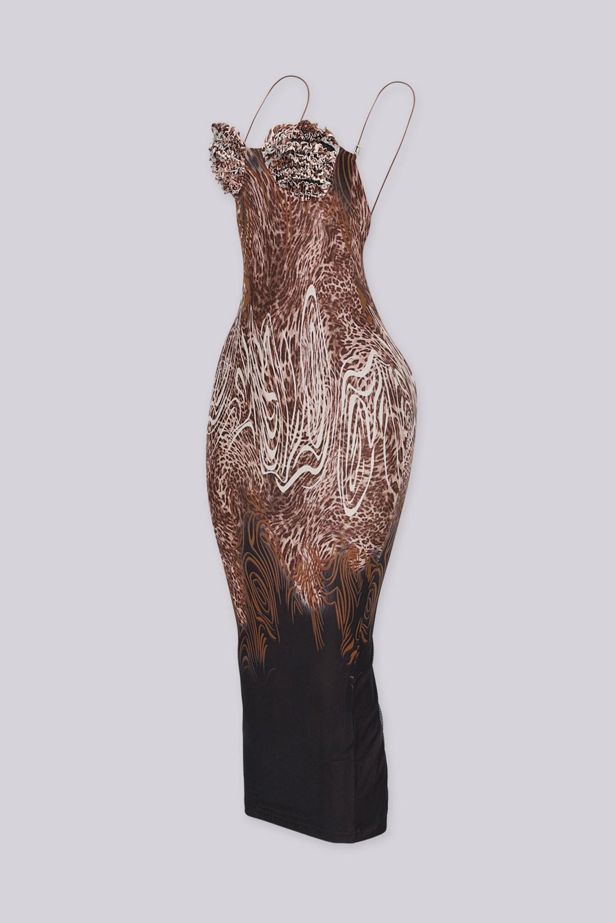 Serengeti Ruffle Bust Midi Dress