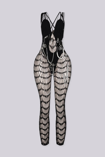 Venom Web Chain Jumpsuit