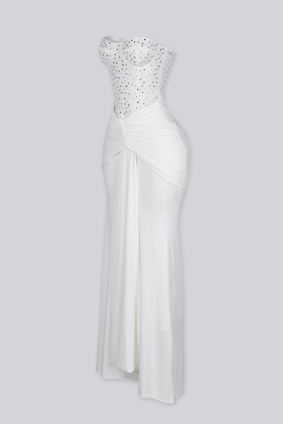 Snow Crystal Sweetheart Maxi Dress