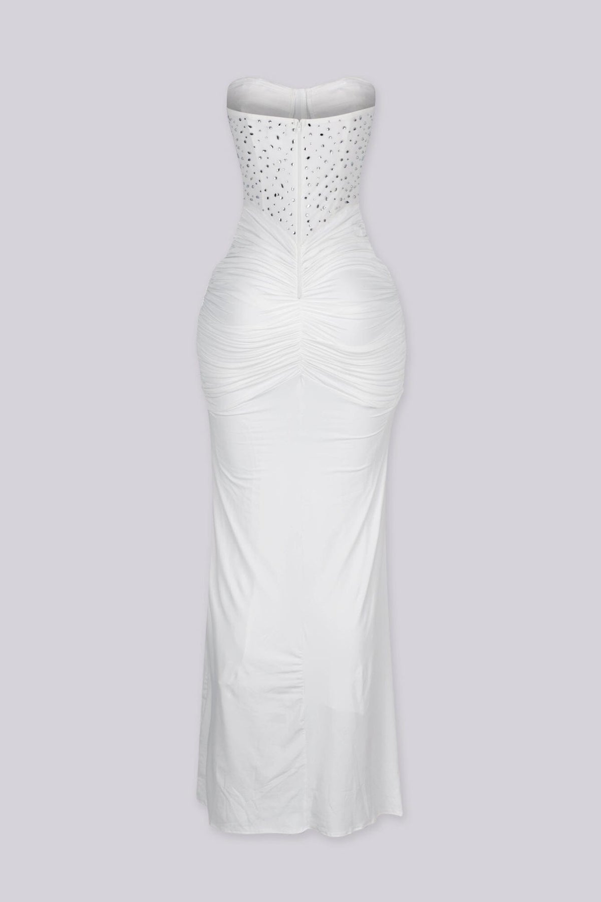 Snow Crystal Sweetheart Maxi Dress